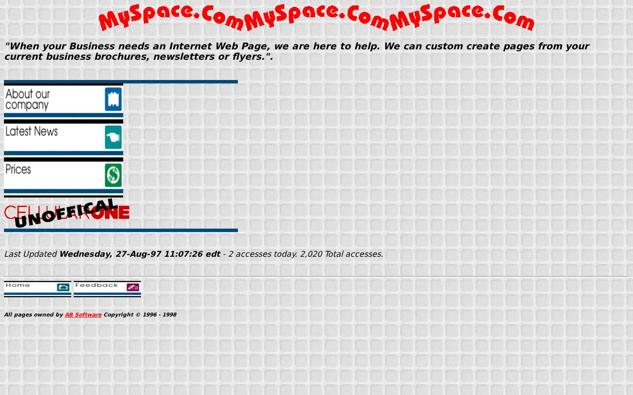 myspace.com on July 5, 1998