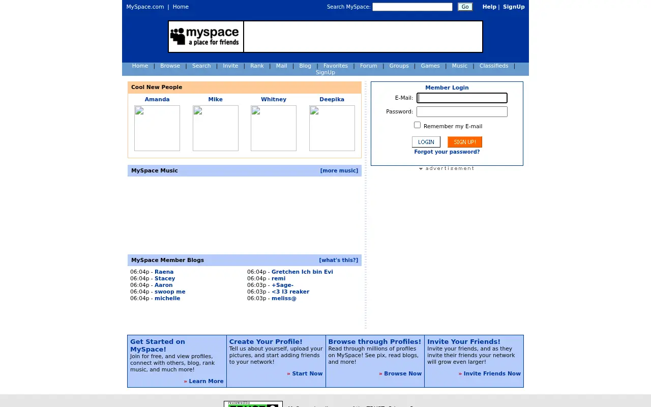 myspace.com on July 1, 2004