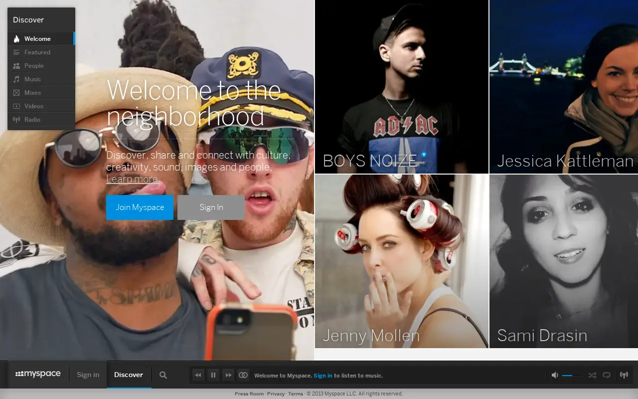 myspace.com on July 1, 2013
