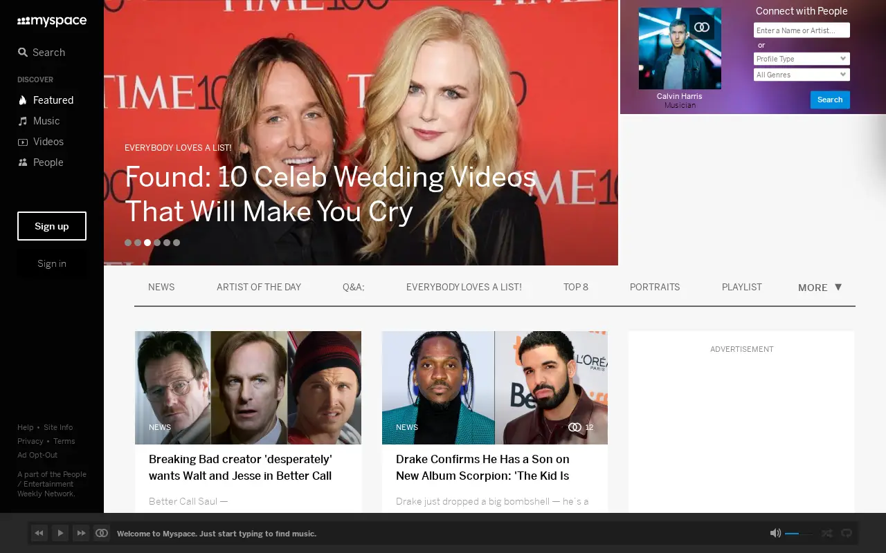myspace.com on July 1, 2018