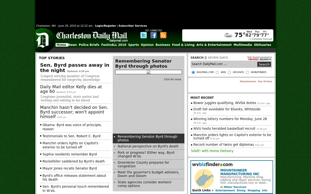 dailymail.com in 2010