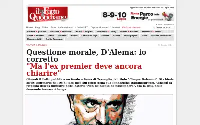 ilfattoquotidiano.it in 2011