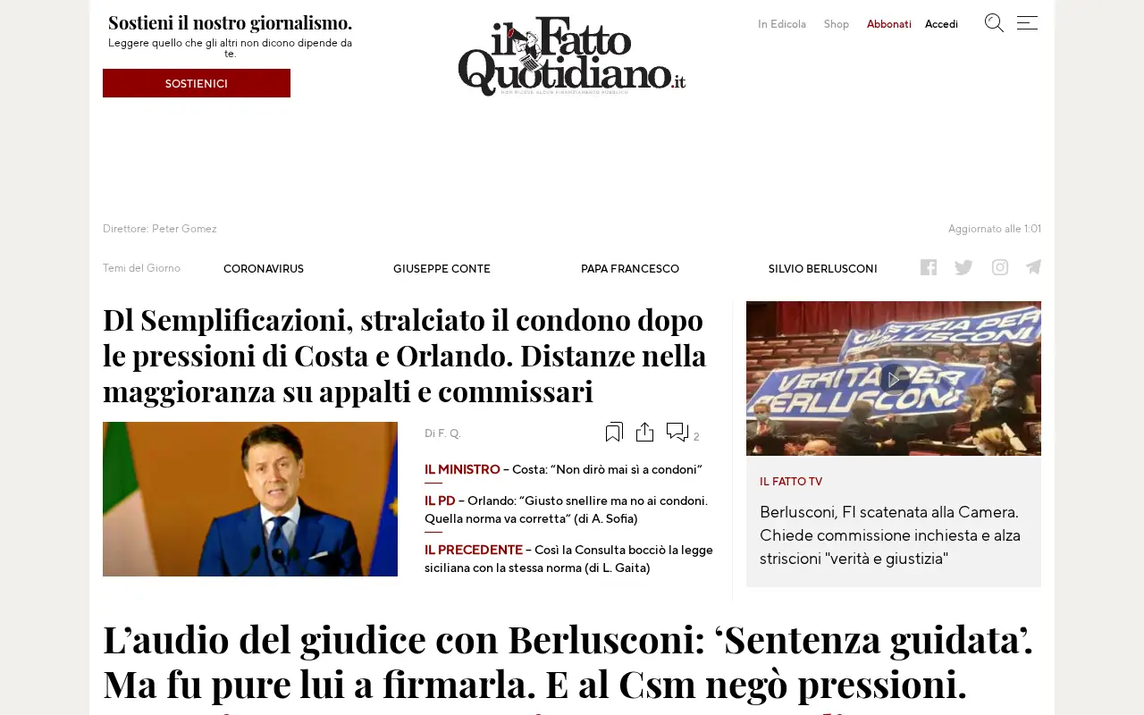 ilfattoquotidiano.it in 2020