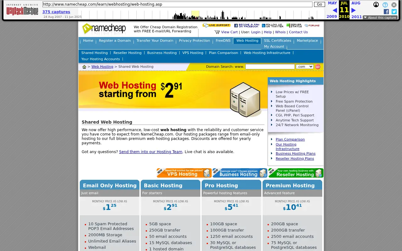 namecheaphosting.com in 2010