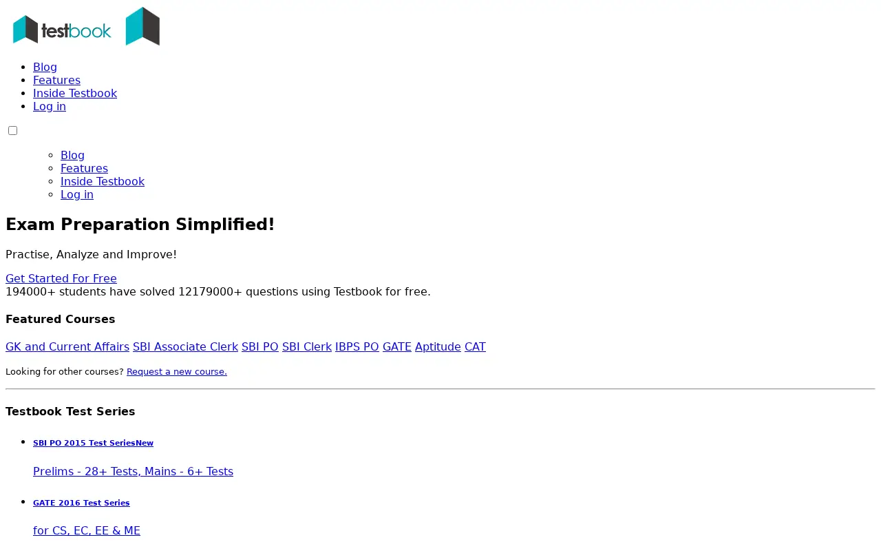 testbook.com in 2015