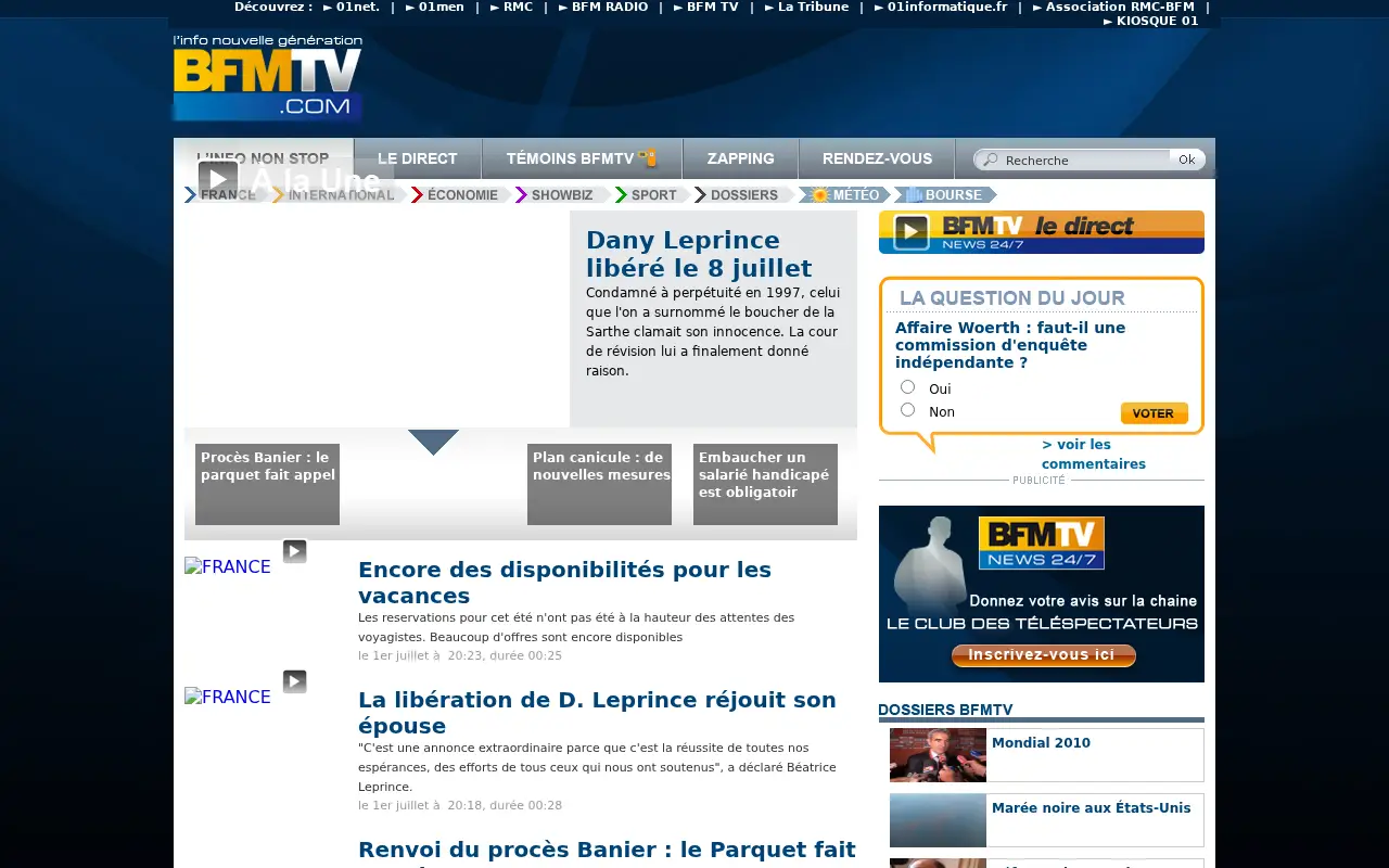 bfmtv.com on July 1, 2010