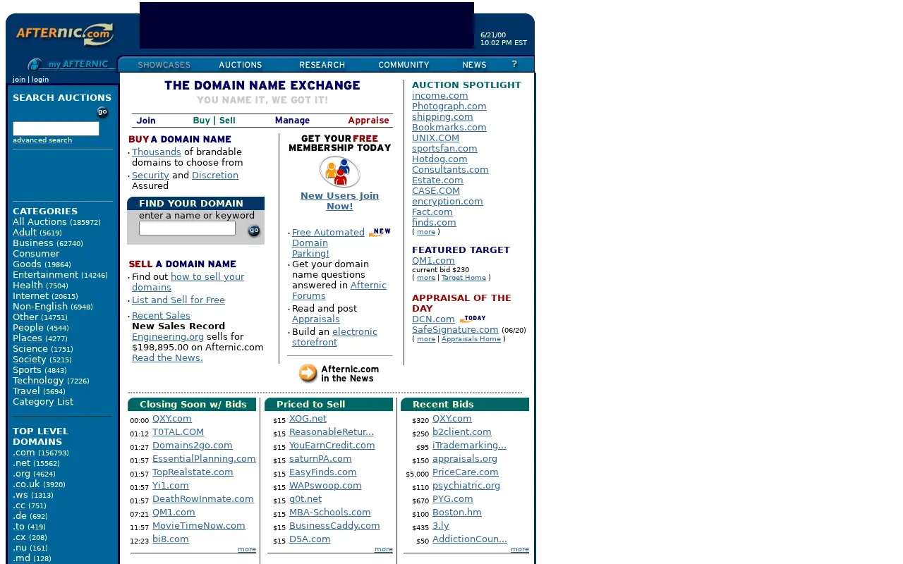 afternic.com in 2000