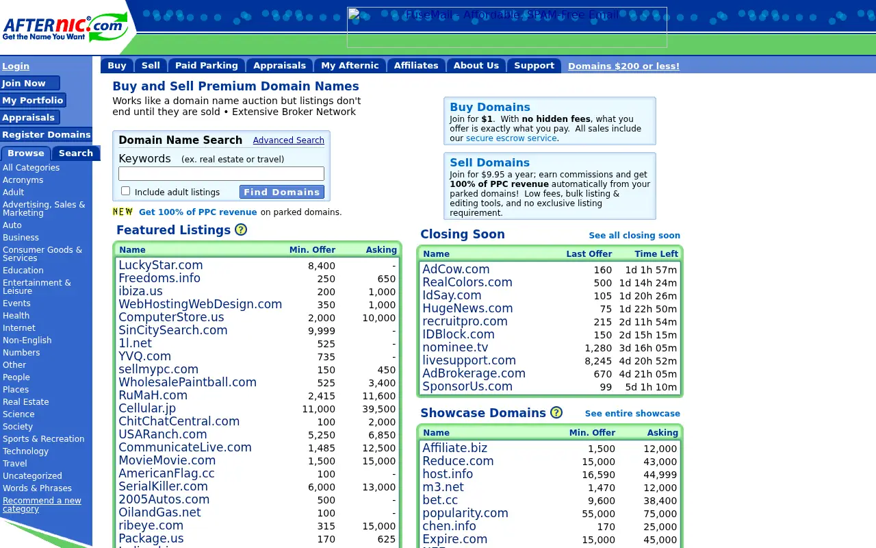 afternic.com in 2004