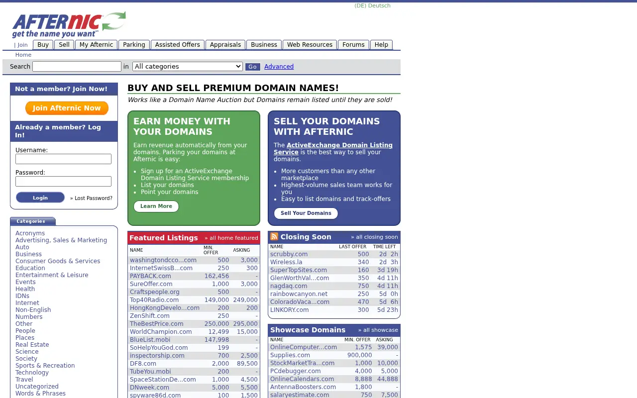 afternic.com in 2007