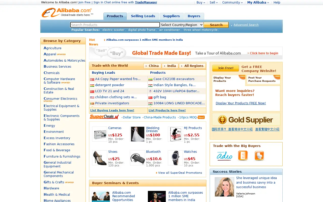 alibaba.com in 2009