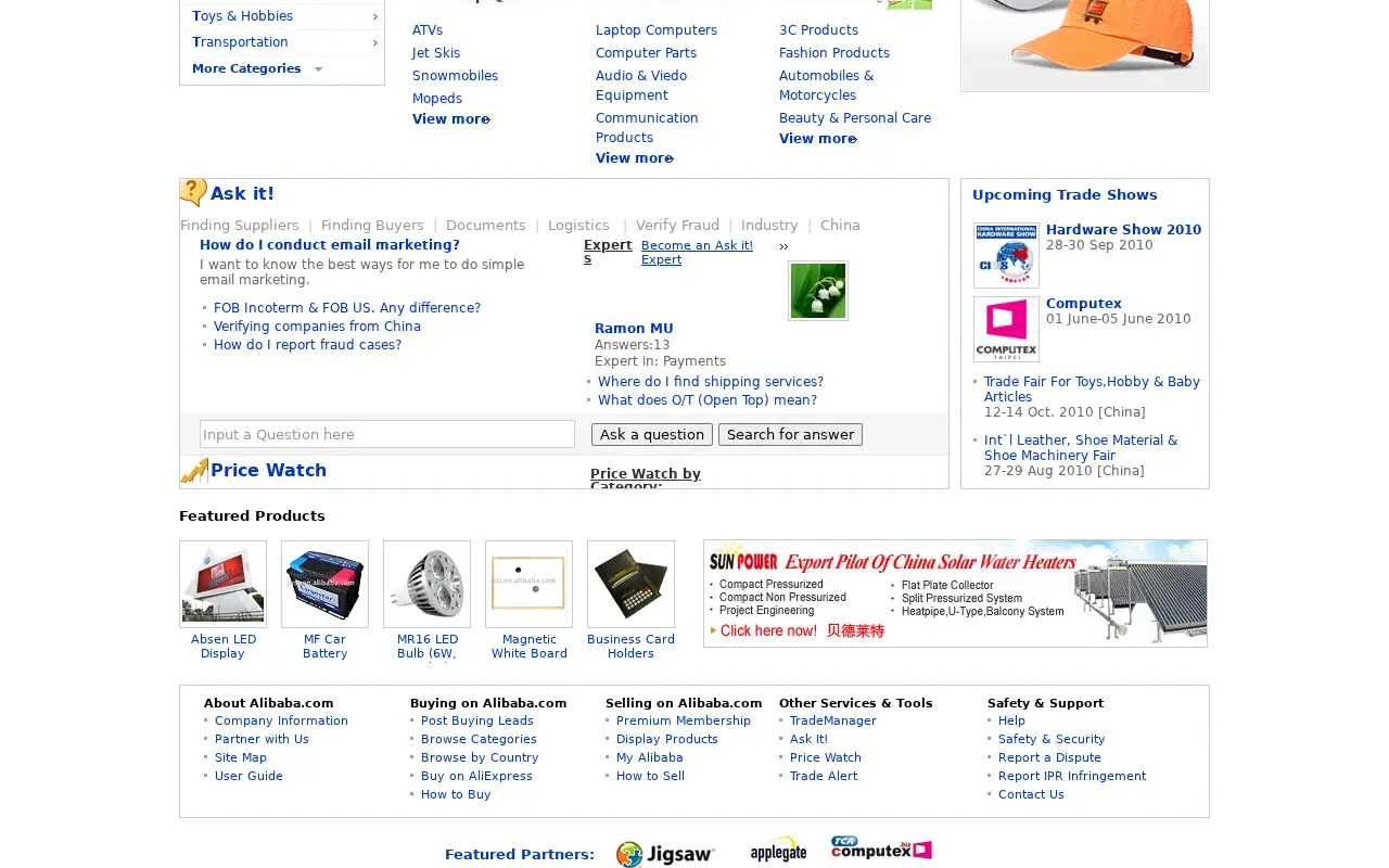 alibaba.com in 2010