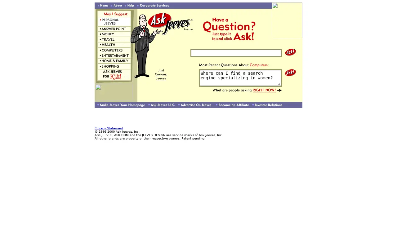 ask.com in 2000