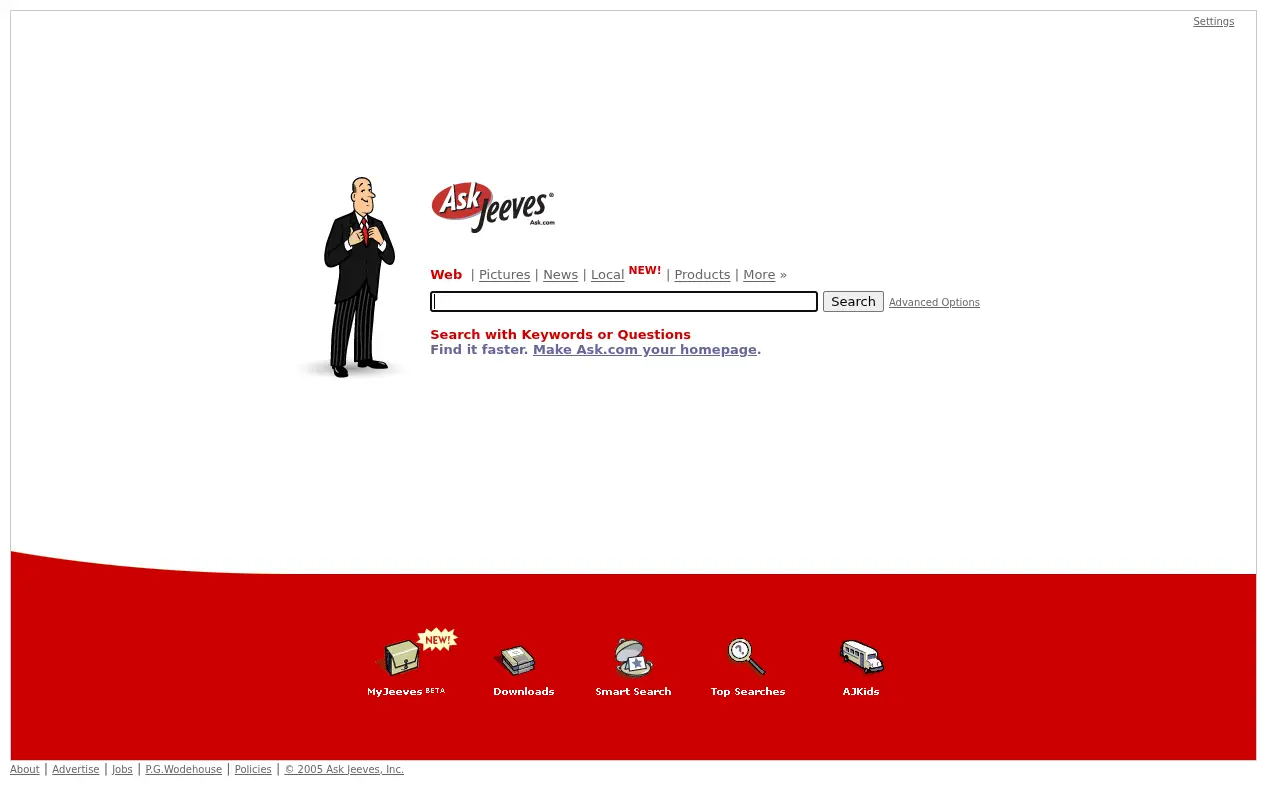 ask.com on June 30, 2005