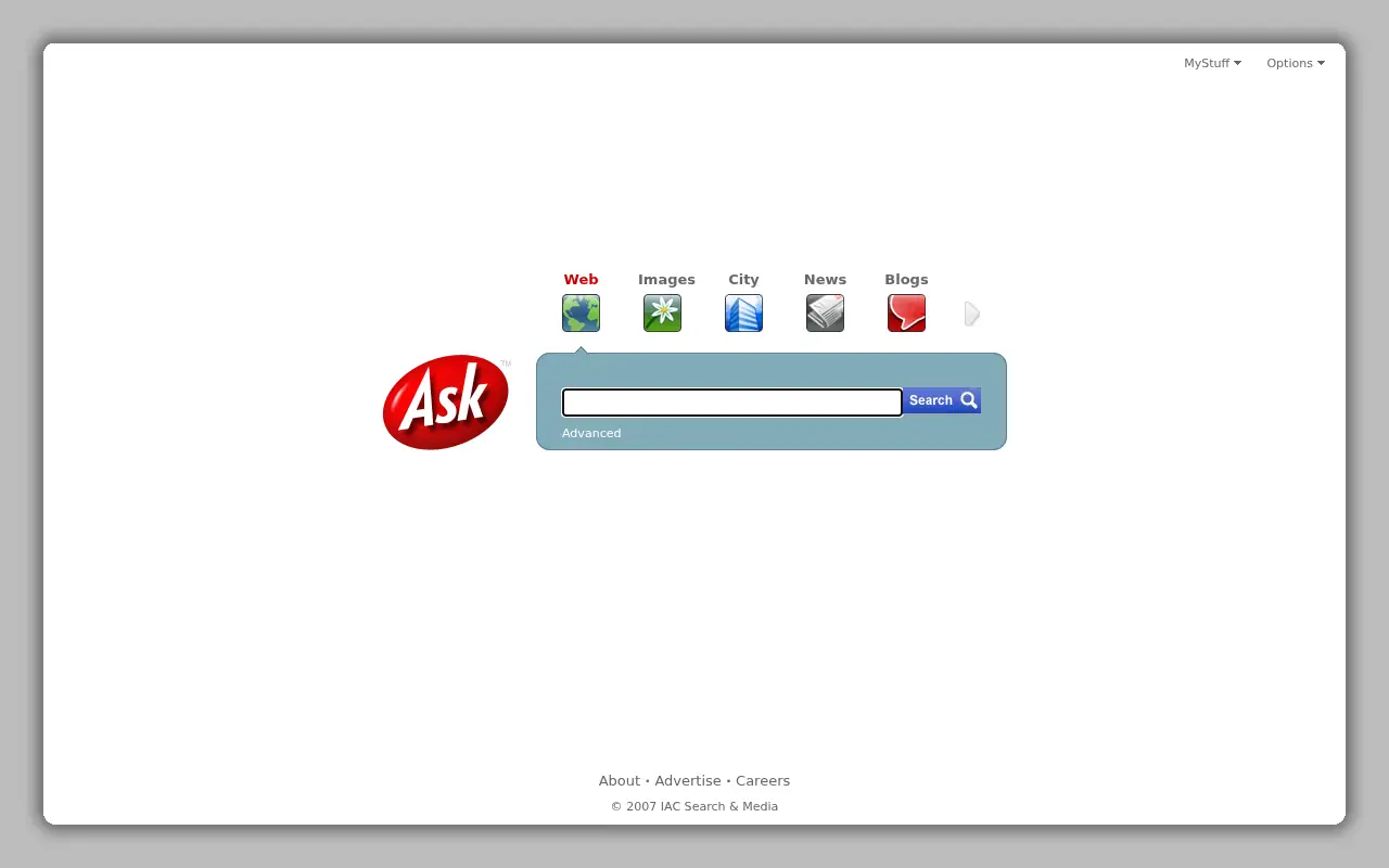 ask.com on June 30, 2007
