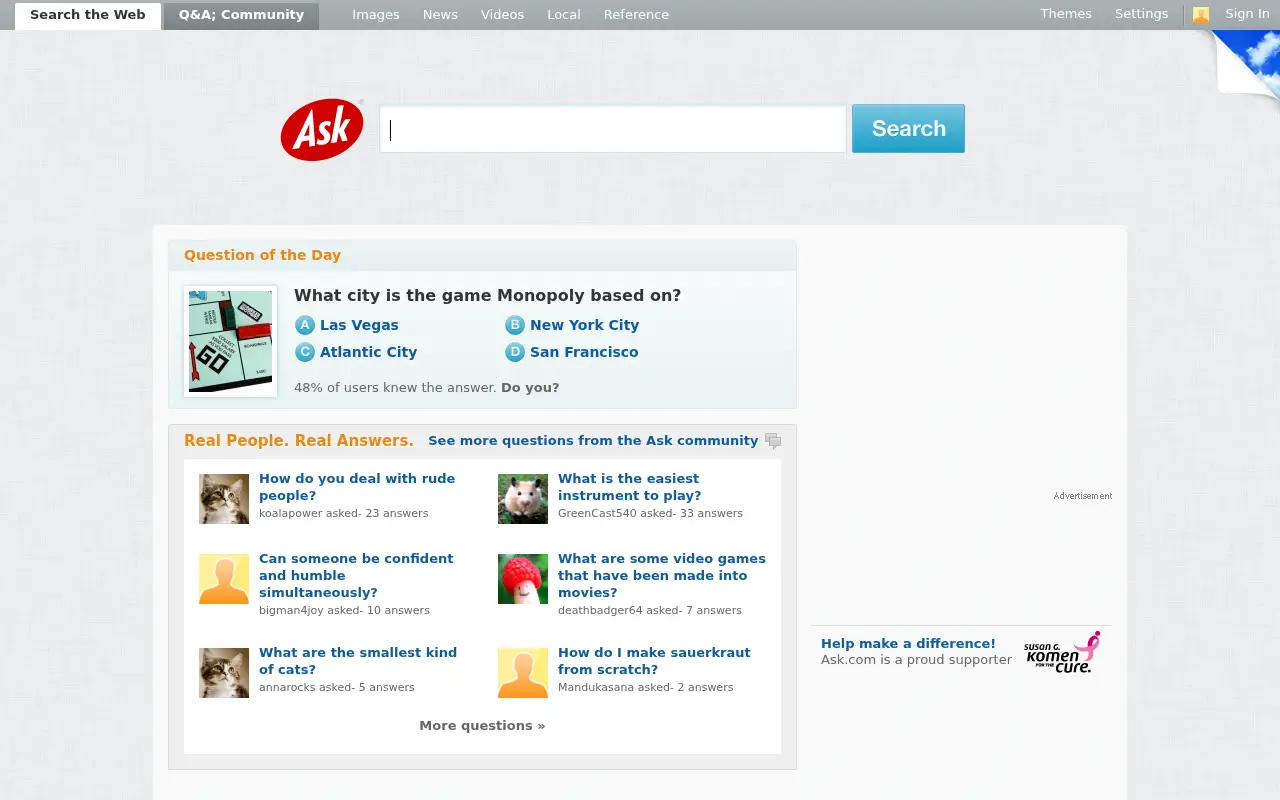 ask.com in 2012