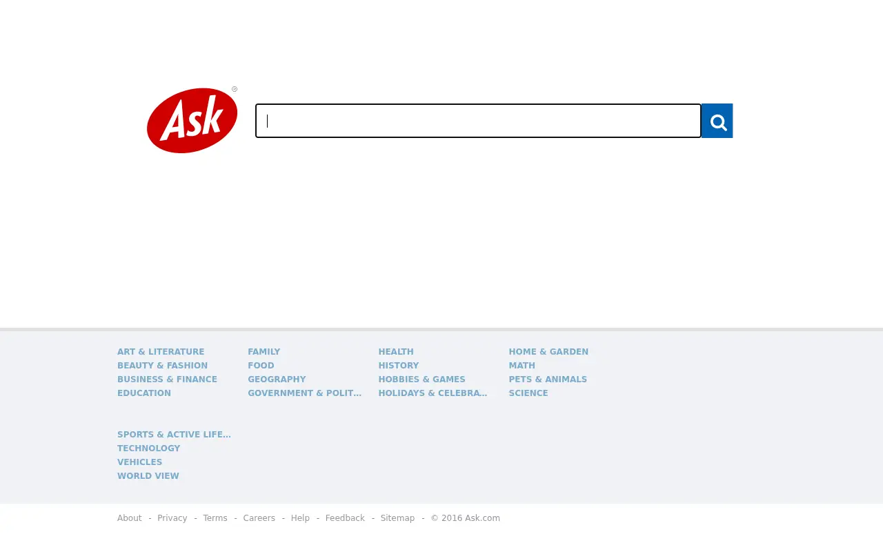 ask.com in 2016