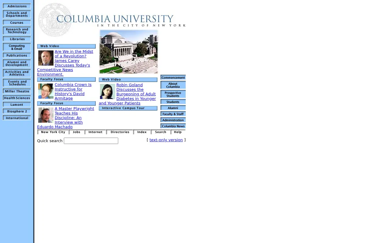 columbia.edu in 2001