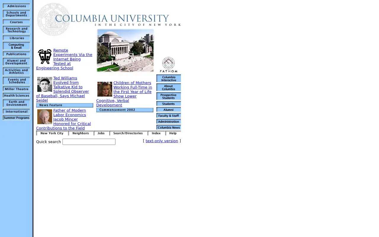 columbia.edu in 2002