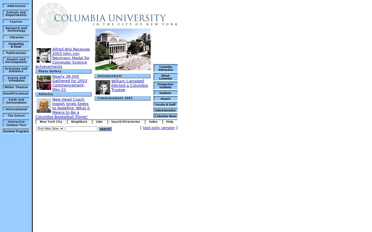 columbia.edu in 2003