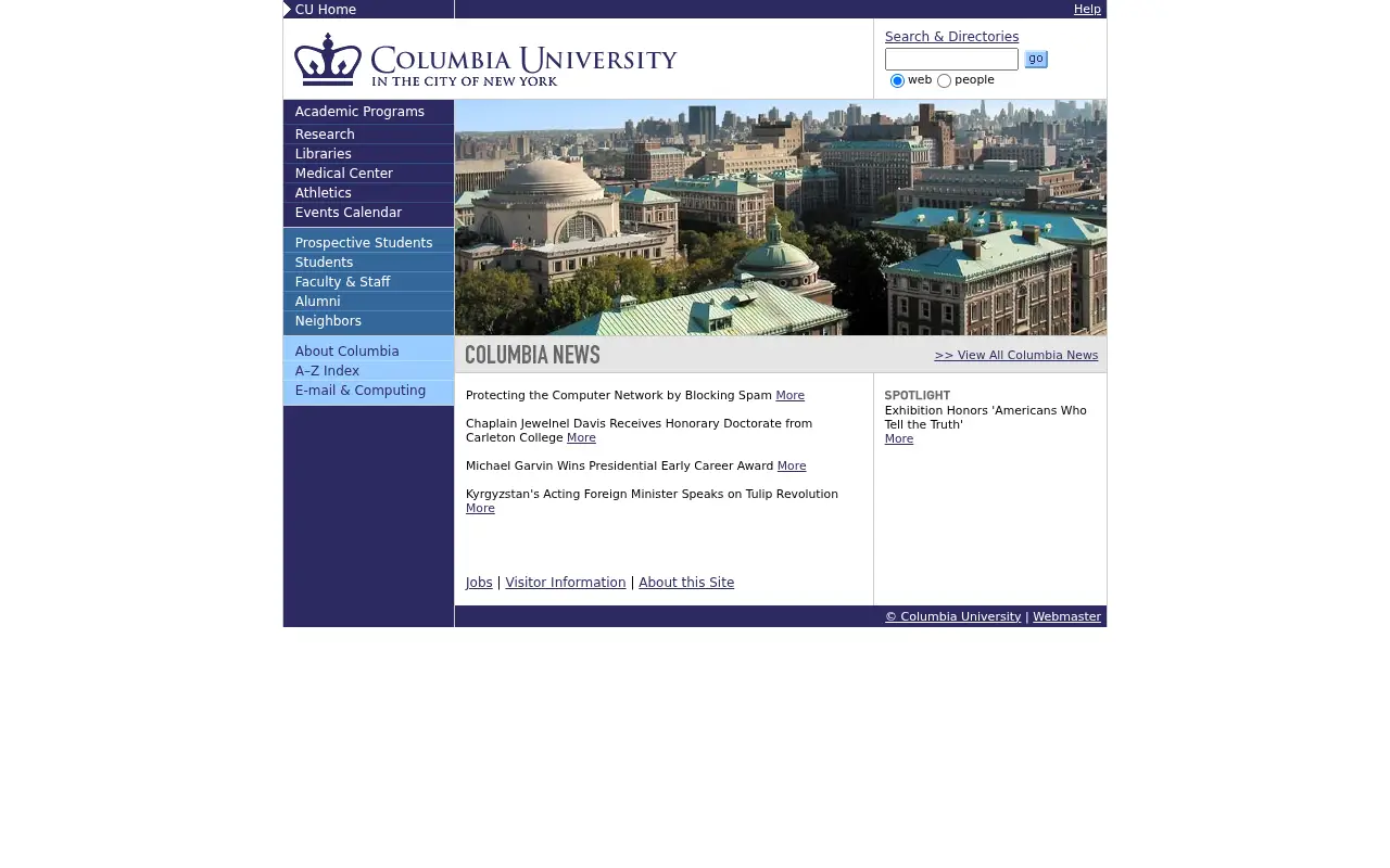 columbia.edu in 2005