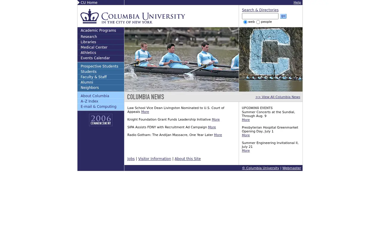 columbia.edu in 2006