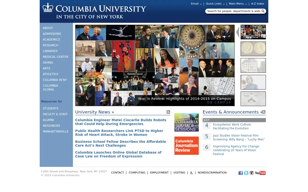 columbia.edu in 2015