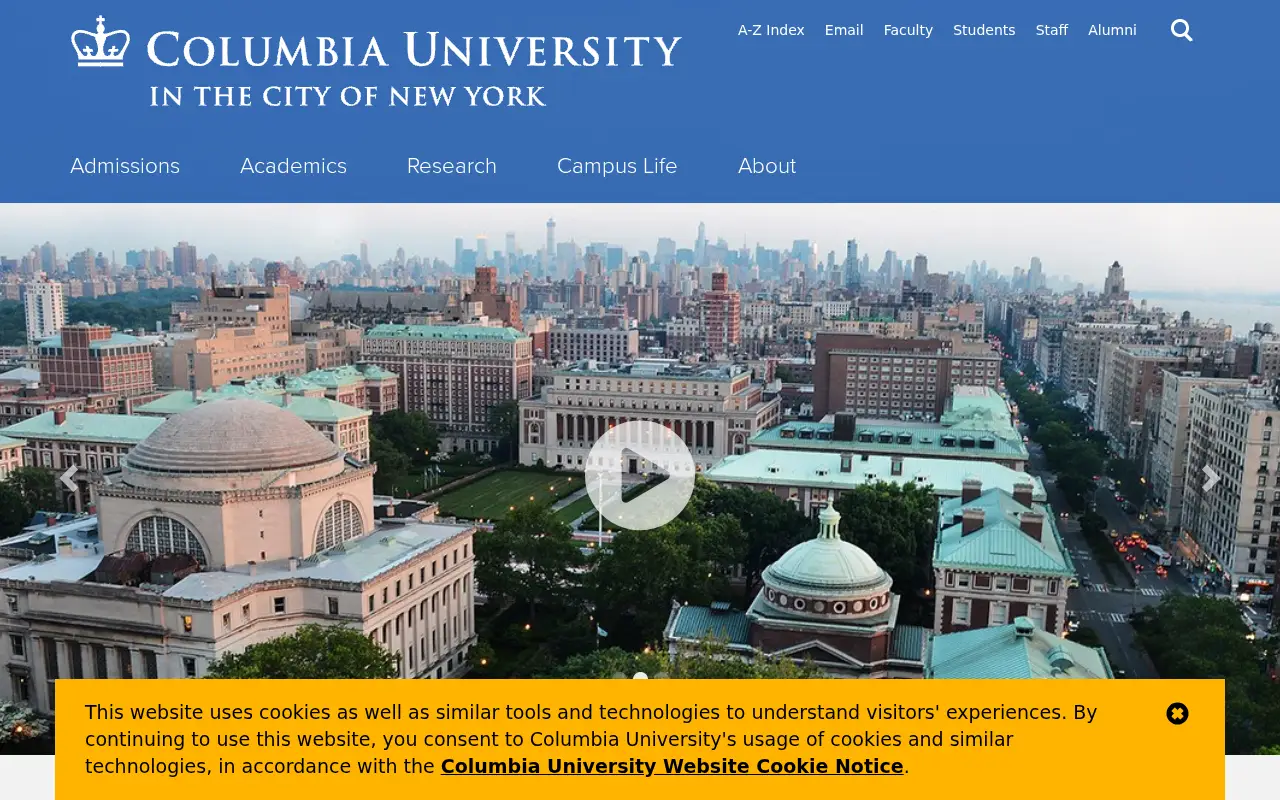 columbia.edu in 2018