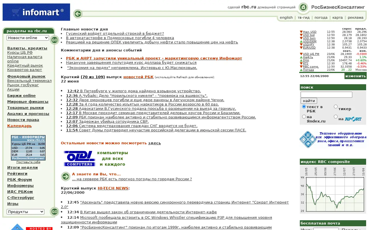 rbc.ru in 2000