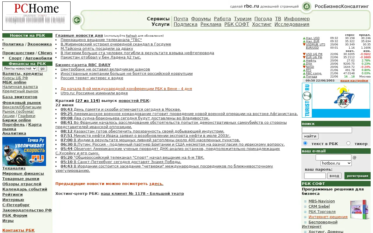 rbc.ru in 2003
