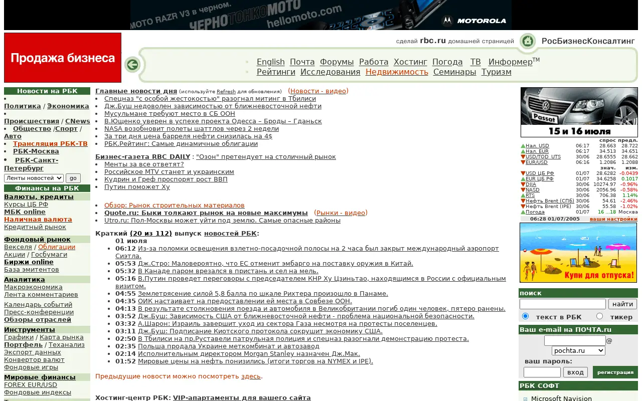 rbc.ru in 2005