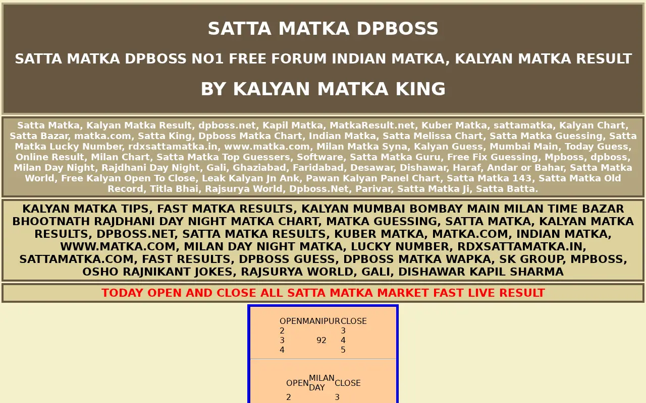 sattamatkadpboss.mobi in 2014