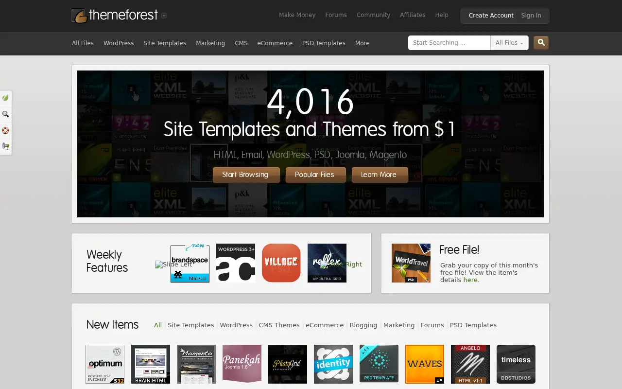 themeforest.net in 2011
