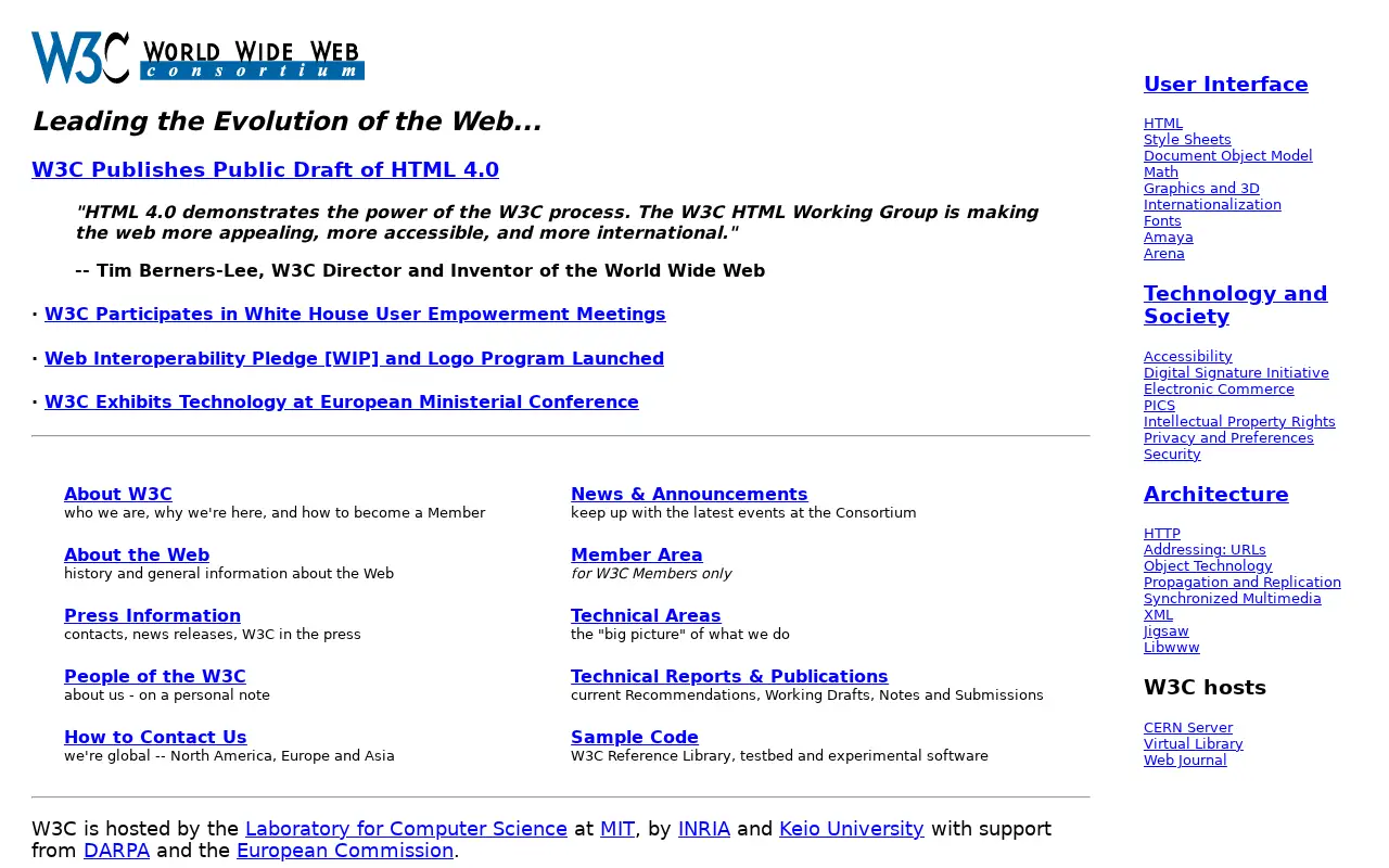 w3.org in 1997