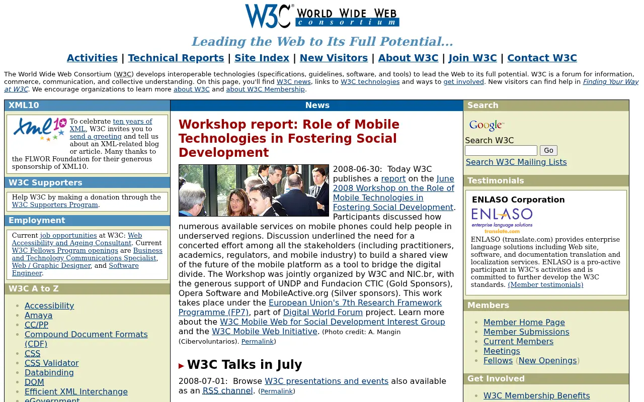 w3.org in 2008