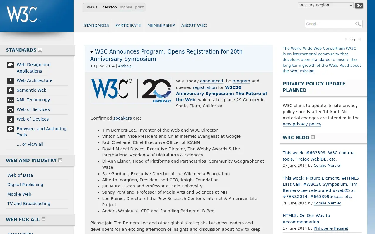 w3.org in 2014