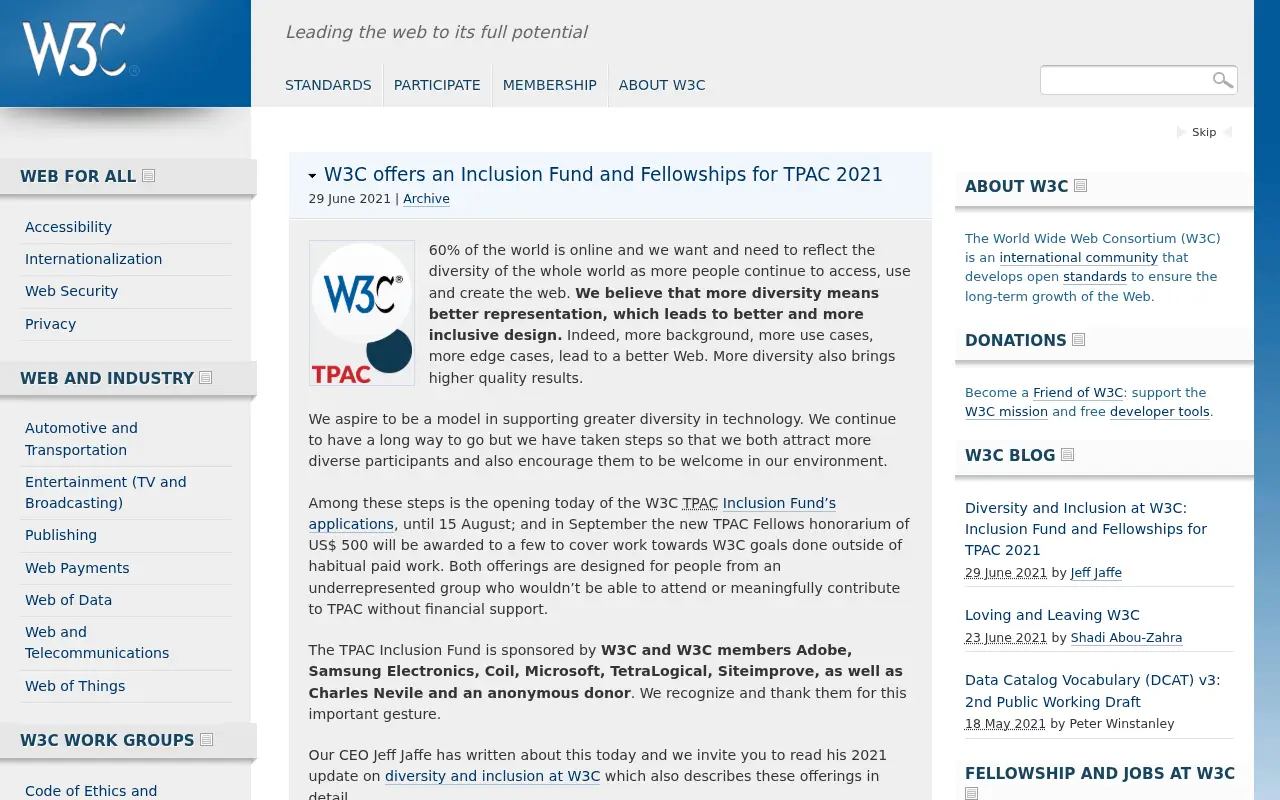 w3.org in 2021