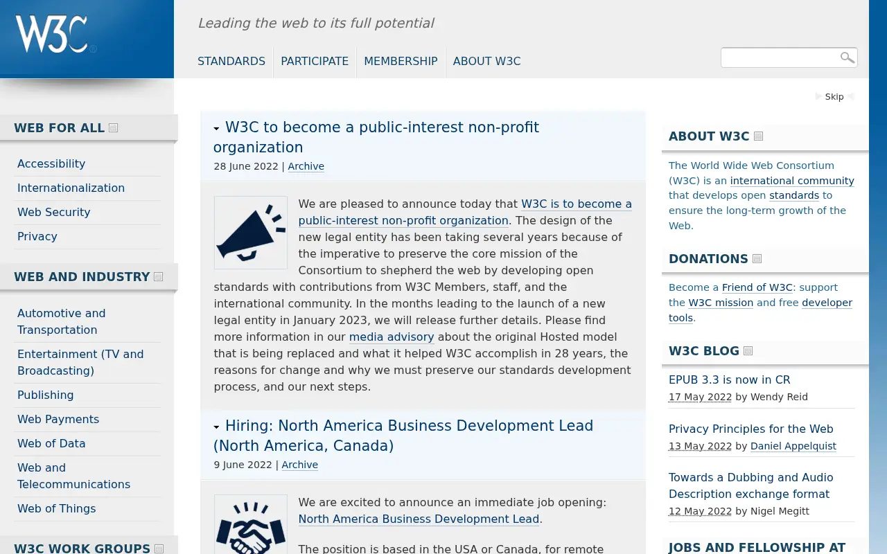 w3.org in 2022
