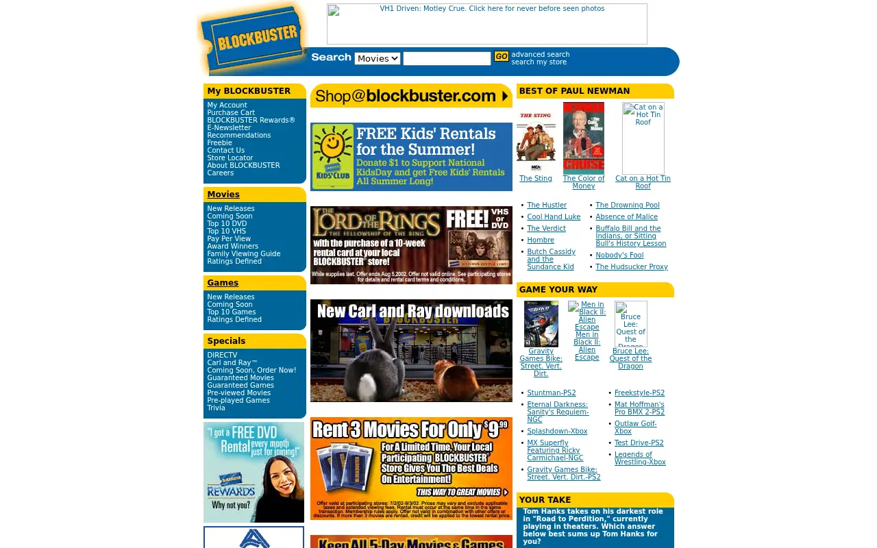 blockbuster.com on July 18, 2002