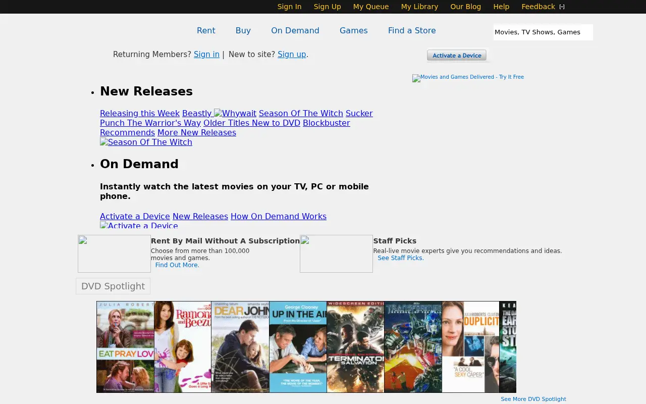 blockbuster.com in 2011