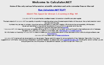 calculator.net in 1999