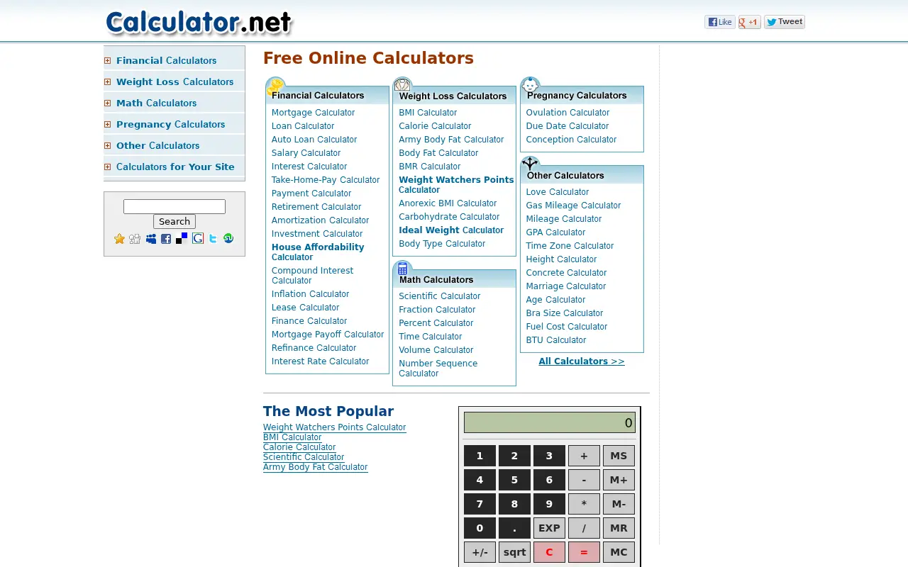 calculator.net in 2013
