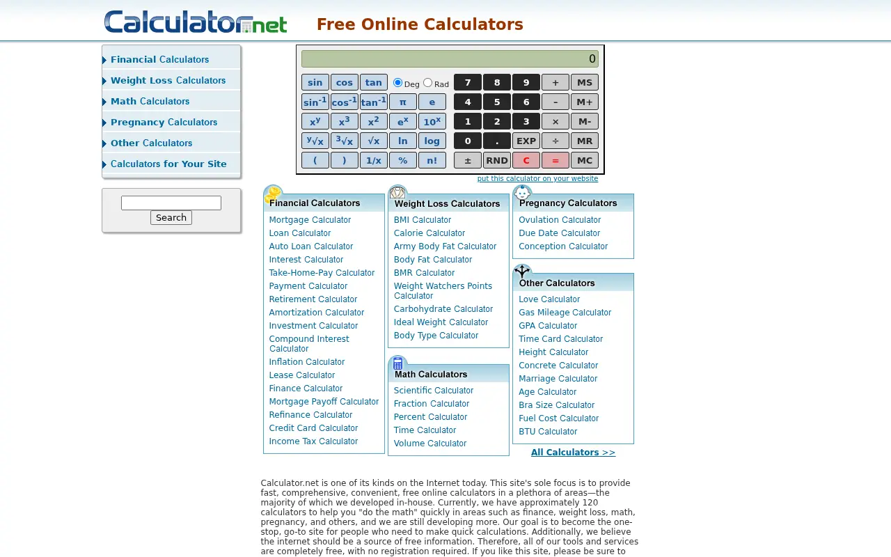 calculator.net in 2015