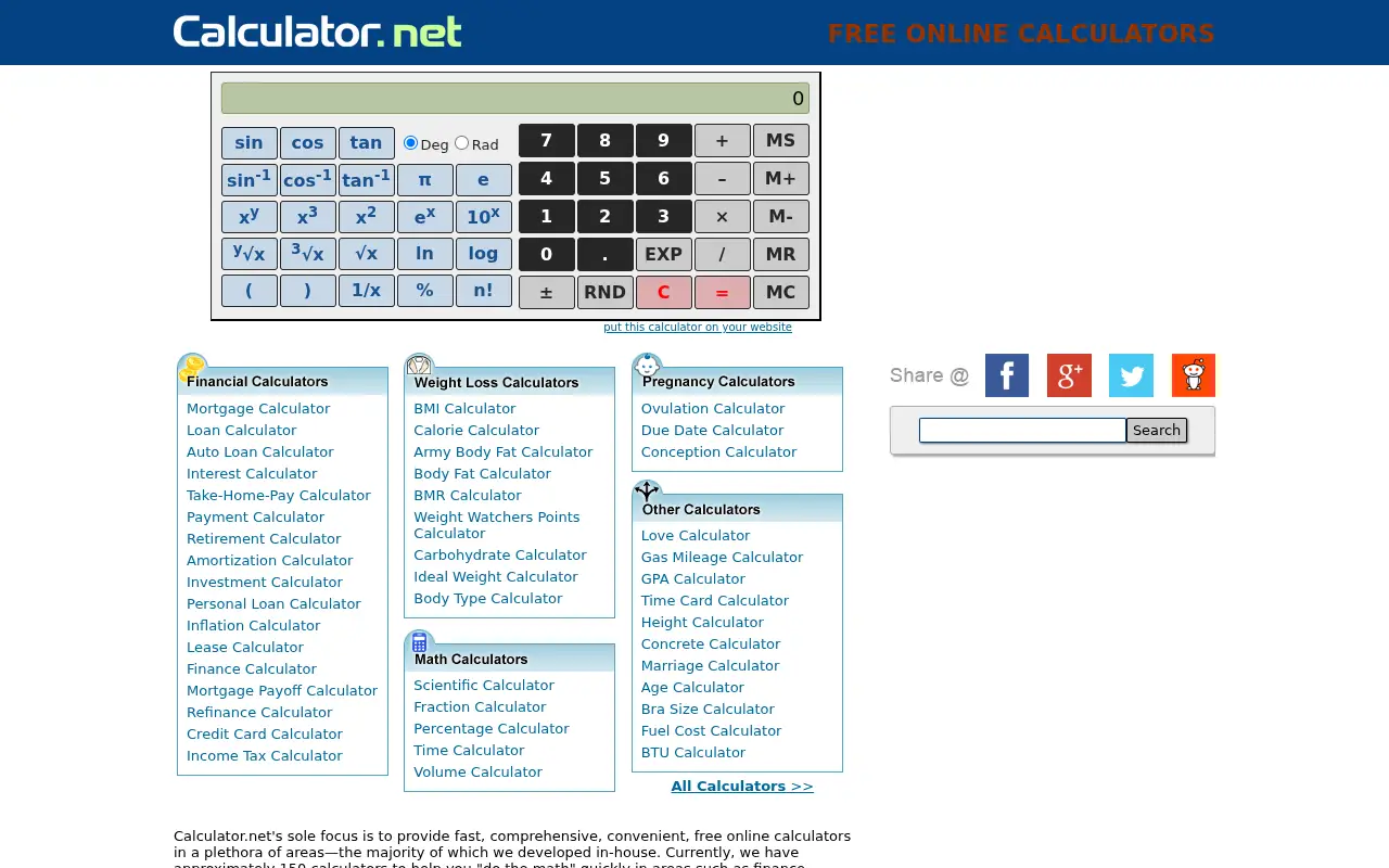 calculator.net in 2017