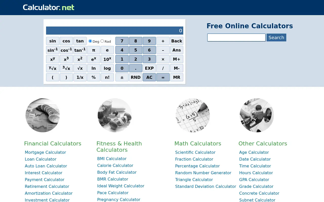 calculator.net in 2022
