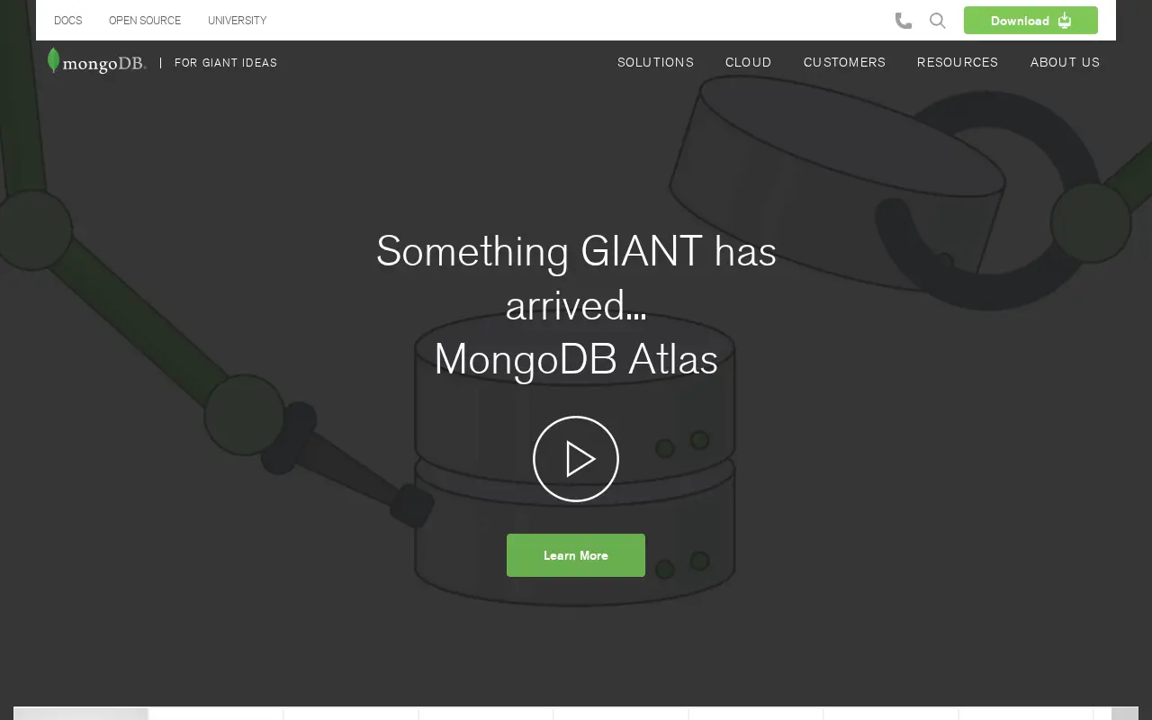 mongodb.com in 2016