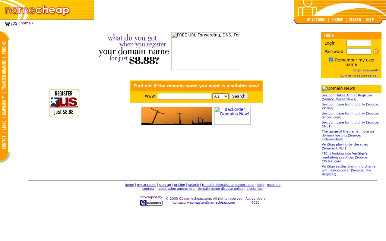 namecheap.com on August 16, 2002