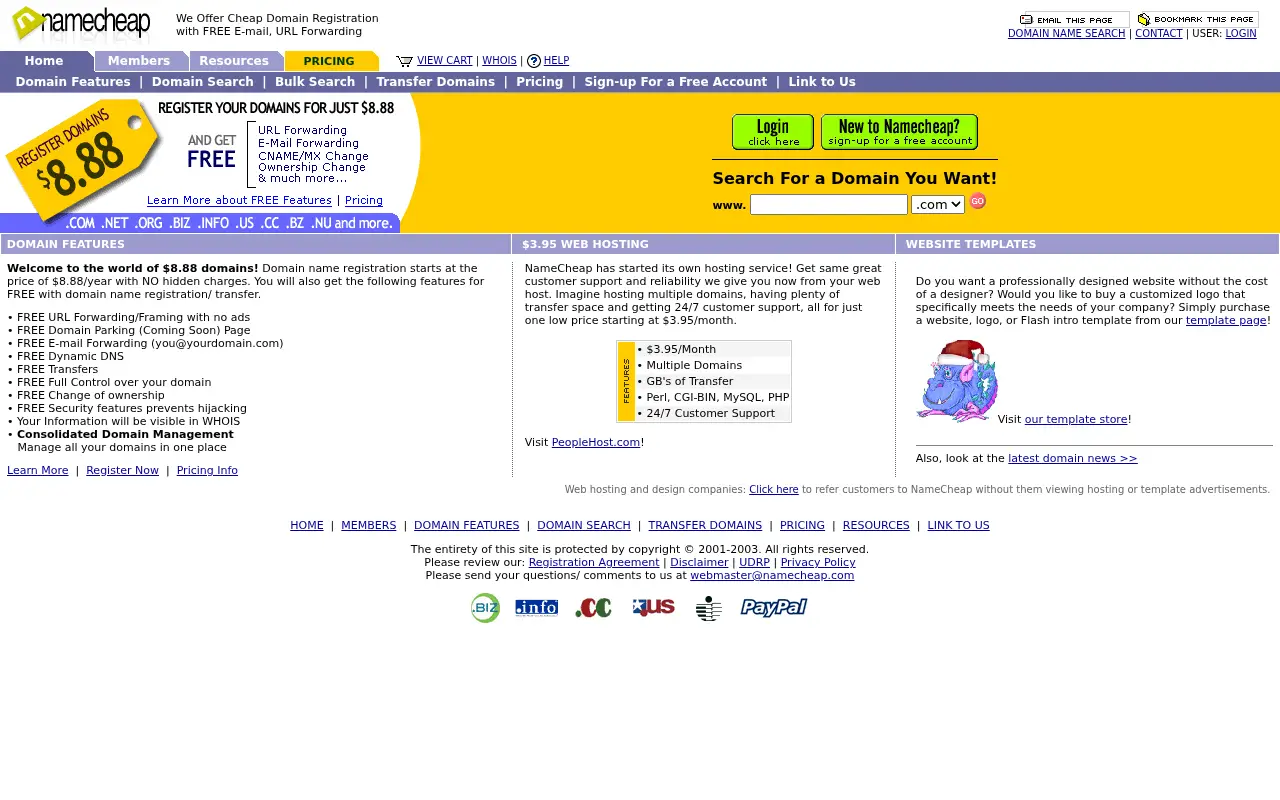 namecheap.com on June 22, 2003