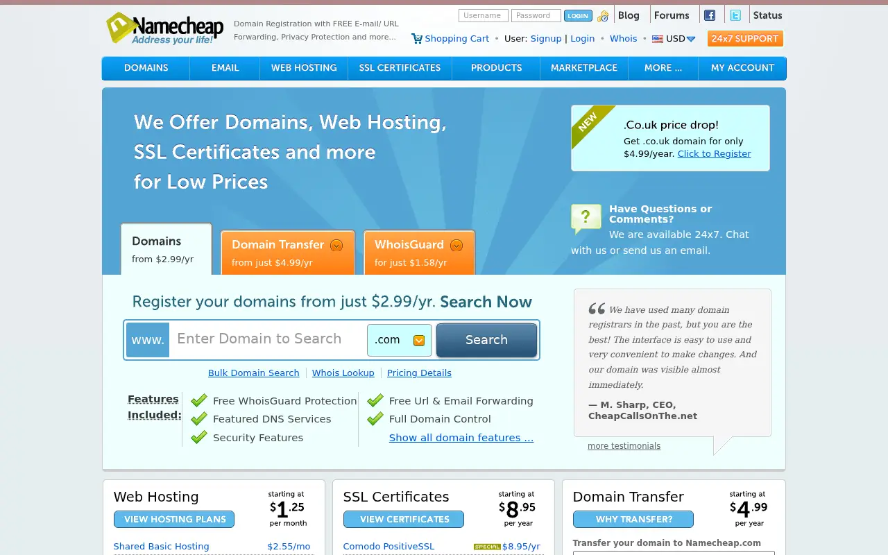 namecheap.com on July 9, 2011