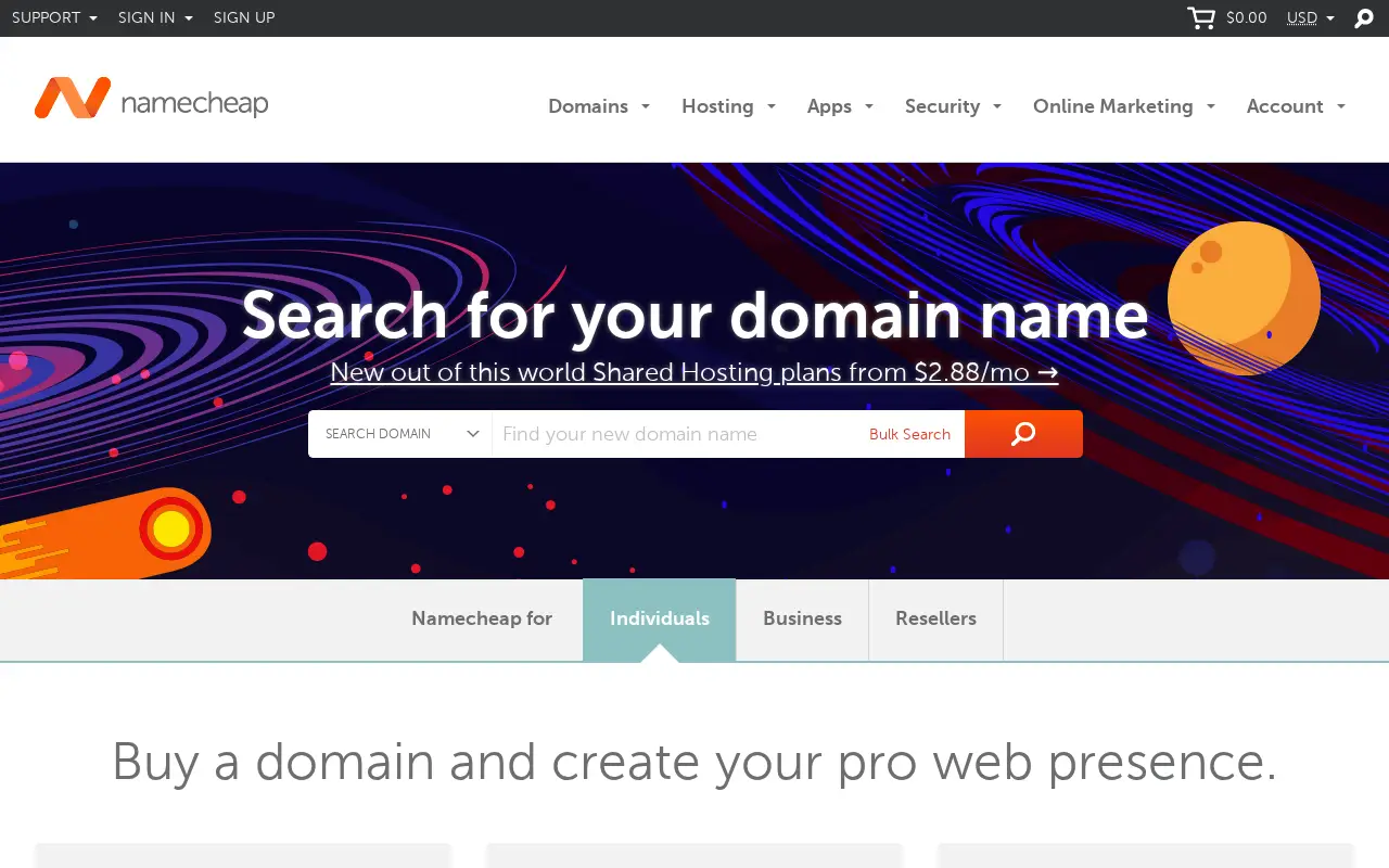 namecheap.com in 2018