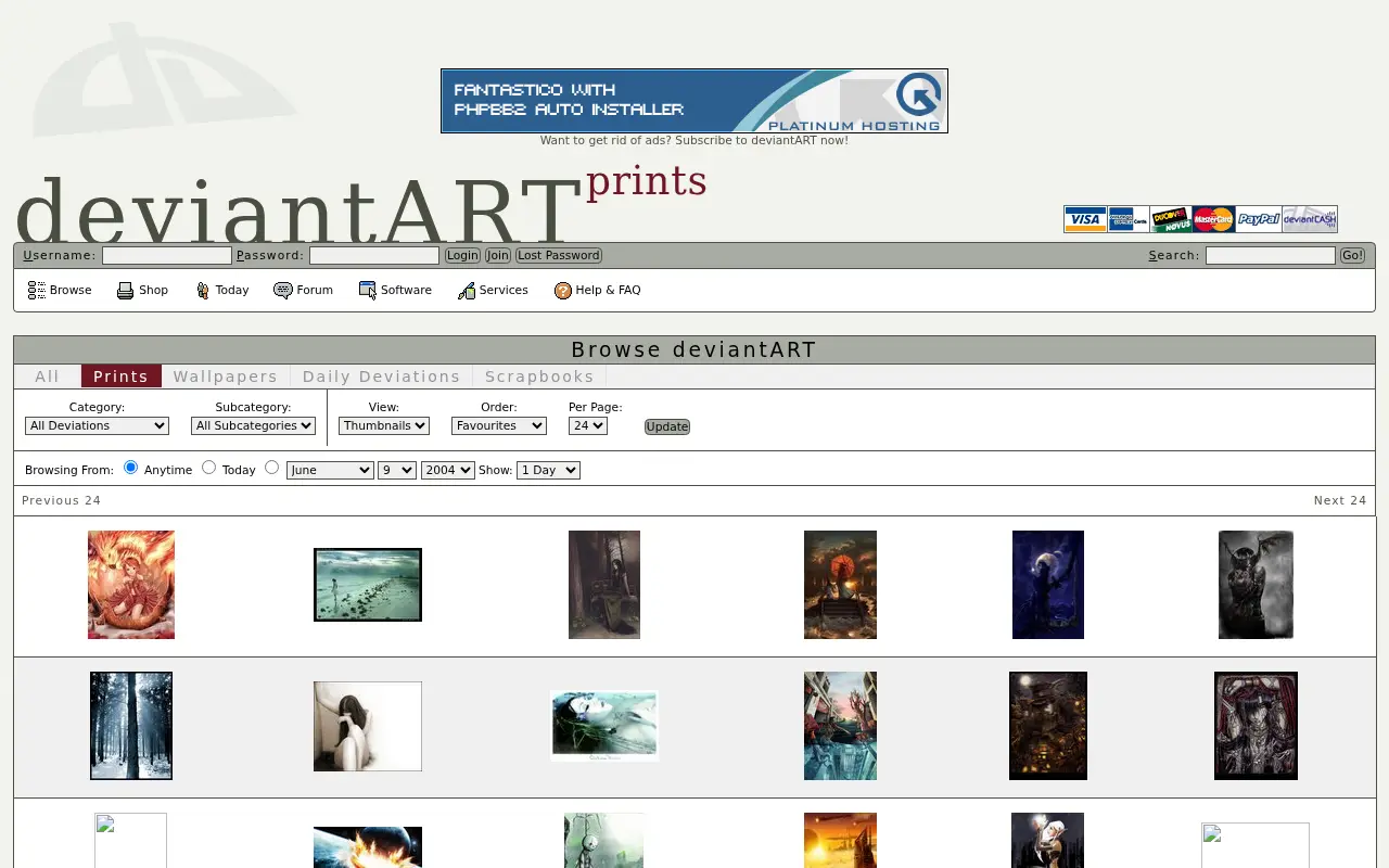 deviantprints.com in 2004